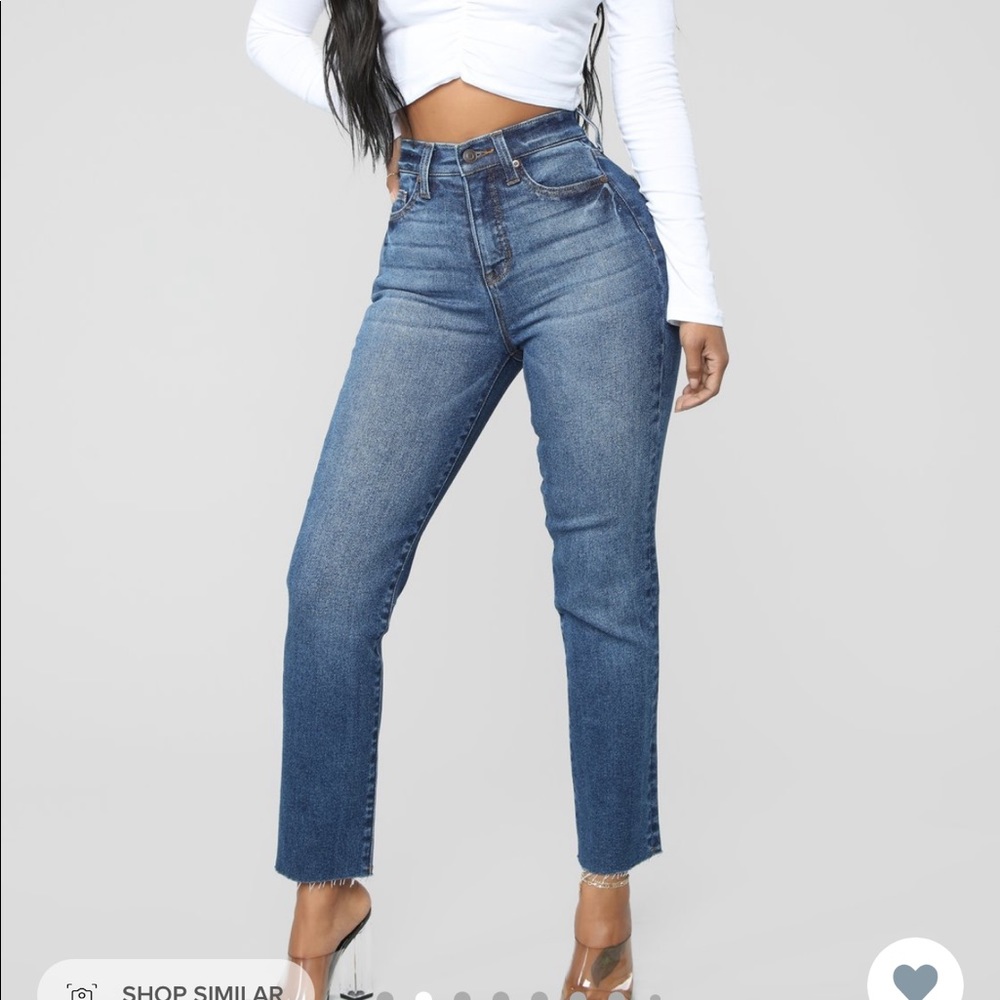 High waisted mom jeans